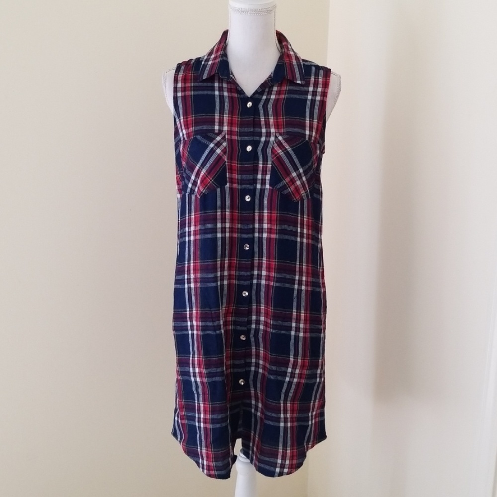 TOMMY HILFIGER Plaid Size 4 Sleeveless Dress